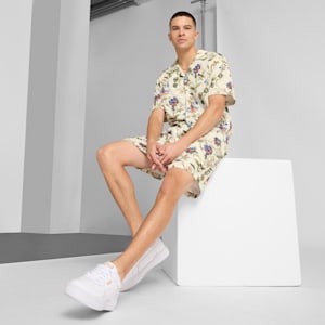 Floral Sport Men's Graphic Shirt, Alpine Snow, extralarge