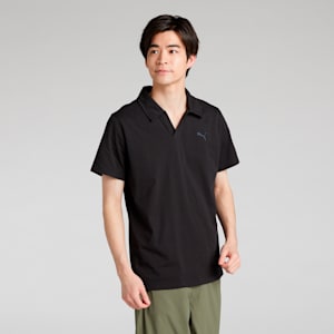 メンズ ベーシック ワンポイント 半袖 ポロシャツ, PUMA Black, extralarge-JPN