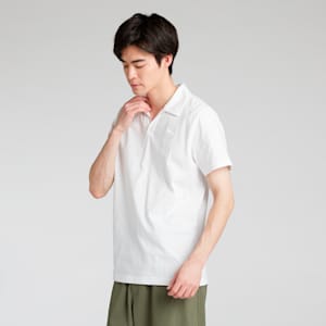 メンズ ベーシック ワンポイント 半袖 ポロシャツ, PUMA White, extralarge-JPN