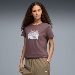 Playera estampada Nature para mujer, Raisin, extralarge
