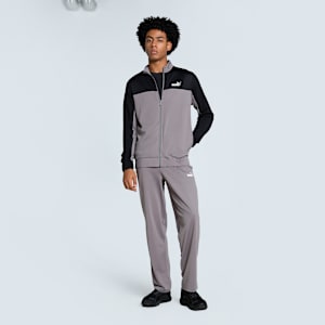 Men's Colorblock Tracksuit, Cast Iron-PUMA Black, extralarge-IND