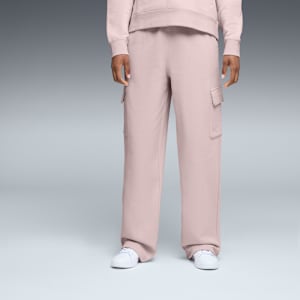 PUMA Elevated Essentials Women's Straight Leg Cargo Pants, Mauve Mist, extralarge