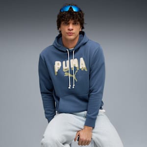 Essentials Double Up Hoodie Men, Dark Indigo, extralarge