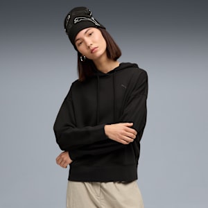 HER Women's Oversized Hoodie, PUMA Black, extralarge-IND