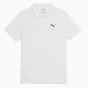 Essentials Pique Youth Short Sleeve Polo T-shirt, PUMA White, extralarge-IND