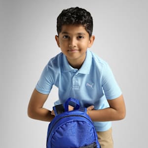 Essentials Pique Youth Short Sleeve Polo T-shirt, Silver Sky, extralarge-IND