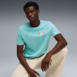 ESS GRAPHICS Tee, Aqua, extralarge
