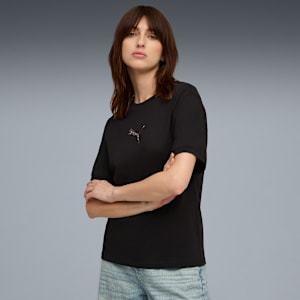 Playera ESS GRAPHIC Animal para mujer, PUMA Black, extralarge