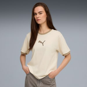 ESS GRAPHIC Animal Tee Women, Alpine Snow, extralarge