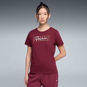 GRAPHIC Logo Tee Women, Ruby Shimmer, extralarge