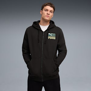 Graphic Repeat FZ Hoodie Men, PUMA Black, extralarge