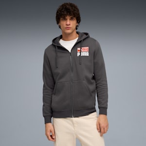 Graphic Repeat FZ Hoodie Men, Dusky Gray, extralarge
