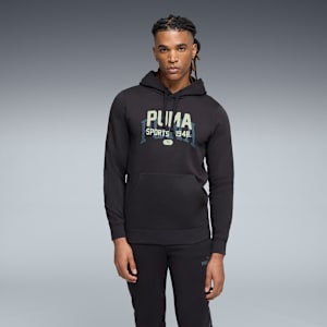 House of Graphics Men's Fleece Hoodie, PUMA Black, extralarge