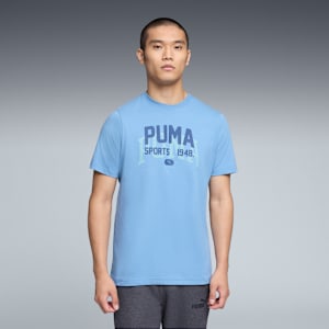 Graphic Varsity Tee Men, Cool Blue, extralarge