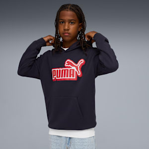 Essentials Logo Lab Relaxed Hoodie Youth - New Navy