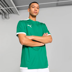 teamLIGA Men's Regular Fit Jersey, Pepper Green-Puma White, extralarge-IND