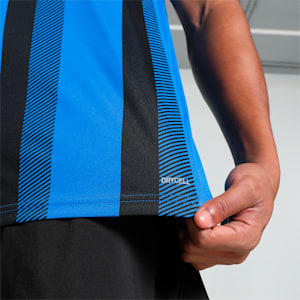 teamLIGA Striped Men's Football Jersey, Electric Blue Lemonade-Puma Black-Puma White, extralarge-IND