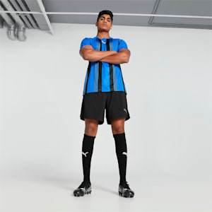 teamLIGA Striped Men's Football Jersey, Electric Blue Lemonade-Puma Black-Puma White, extralarge-IND