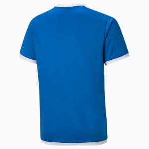 teamLIGA Youth Football Jersey, Electric Blue Lemonade-Puma White