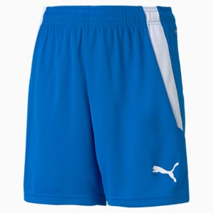 teamLIGA Youth Football Shorts, Electric Blue Lemonade-Puma White, extralarge-GBR