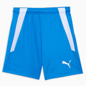 teamLIGA Kid's Football Shorts, Electric Blue Lemonade-Puma White, extralarge-IND