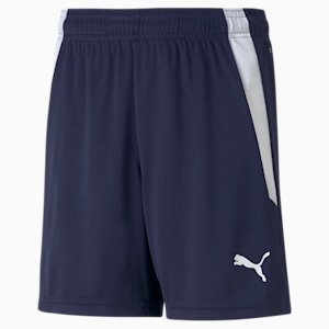 teamLIGA Youth Football Shorts, Peacoat-Puma White