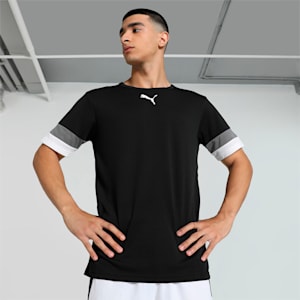teamRISE Men's Football Jersey, Puma Black-Smoked Pearl-Puma White, extralarge-IND