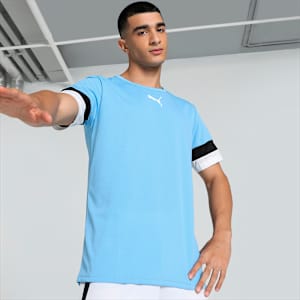teamRISE Men's Football Jersey, Team Light Blue-Puma Black-Puma White, extralarge-IND
