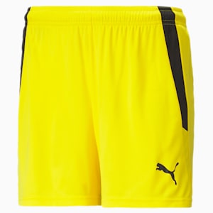 teamLIGA Women's Football Shorts, Cyber Yellow-Puma Black, extralarge-IND