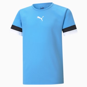 キッズ サッカー TEAMRISE ゲームシャツ JR 120-160cm, Team Light Blue-Puma Black-Puma White, extralarge-JPN