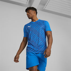 TeamULTIMATE Men's Football Slim Fit T-Shirt, Electric Blue Lemonade, extralarge-IND