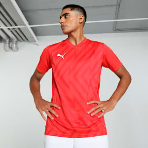 teamGLORY Men's Soccer Jersey, PUMA Red-PUMA White-Strong Red, extralarge