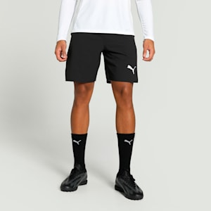 teamFINAL Men's Soccer Shorts, PUMA Black-PUMA White-Flat Dark Gray, extralarge