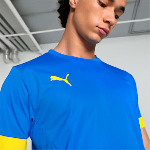 teamGOAL Men's Matchday Football Jersey, Electric Blue Lemonade-Faster Yellow, extralarge-IND