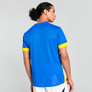 teamGOAL Men's Matchday Football Jersey, Electric Blue Lemonade-Faster Yellow, extralarge-IND