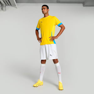 teamGOAL Men's Matchday Football Jersey, Faster Yellow-Electric Blue Lemonade, extralarge-IND