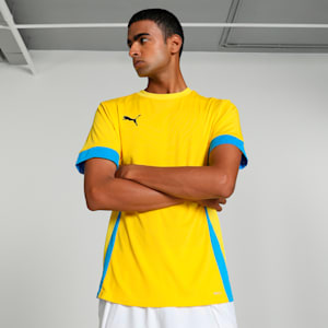 teamGOAL Men's Matchday Football Jersey, Faster Yellow-Electric Blue Lemonade, extralarge-IND