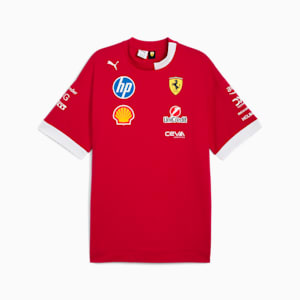 Scuderia Ferrari Drivers Men's Motorsport Tee, Dark Cherry, extralarge-IND