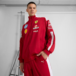 Scuderia Ferrari 2025 Drivers T7 Men's Oversized Jacket, Dark Cherry, extralarge