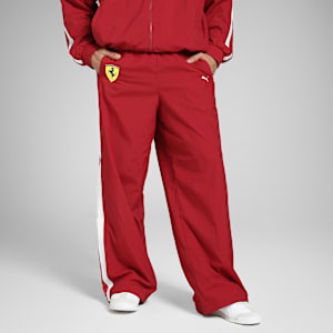 Scuderia Ferrari Drivers T7 Men's Oversized Motorsport Pants, Dark Cherry, extralarge-IND