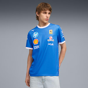 Scuderia Ferrari HP Team Monza Men's Tee, Steer Blue, extralarge-IND