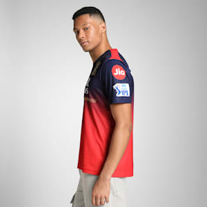PUMA x RCB 2025 Men's Replica Jersey, PUMA Navy-Flame Scarlet, extralarge-IND