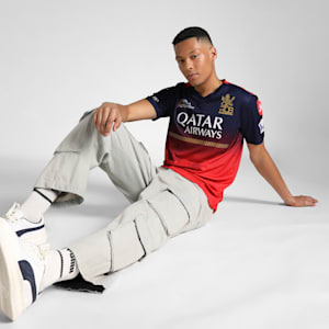 PUMA x RCB 2025 Men's Replica Jersey, PUMA Navy-Flame Scarlet, extralarge-IND