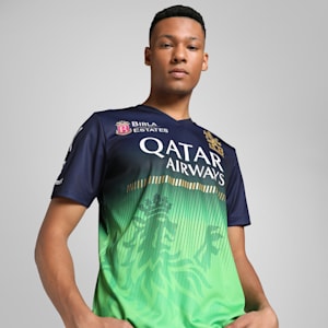 PUMA x RCB 2025 Men's Replica Jersey, PUMA Navy-Parakeet Green, extralarge-IND
