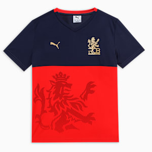 PUMA x RCB 2025 Youth Fan Jersey, PUMA Navy-Flame Scarlet, extralarge-IND