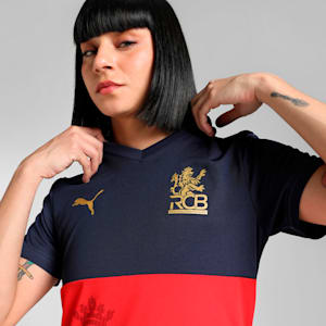 PUMA x RCB 2025 Women's Fan Jersey, PUMA Navy-Flame Scarlet, extralarge-IND