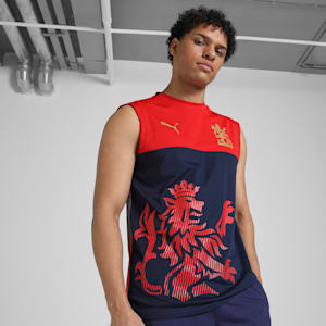 PUMA x Royal Challengers Bangalore Men’s Tank, For All Time Red-PUMA Navy, extralarge-IND