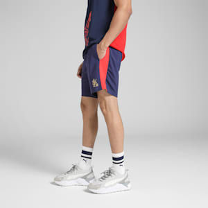 PUMA x RCB Men's Training Shorts, For All Time Red-PUMA Navy, extralarge-IND