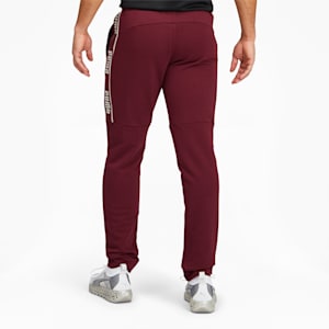 BVB ftblCULTURE Men's Track Pants, Burgundy-Cyber Yellow, extralarge