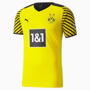 BVB Home Authentic Men's  Jersey, Cyber Yellow-Puma Black